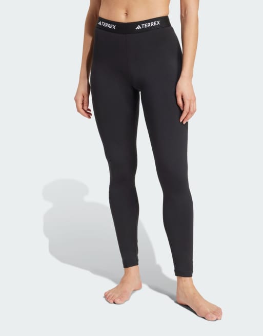 adidas Performance – Baselayer-Leggings aus Synthetikstoff in Schwarz