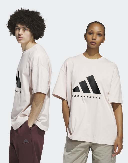 adidas performance - Basketbal - Uniseks top in beige mauve