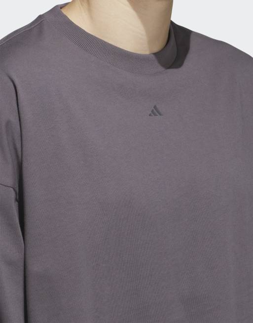 adidas performance - Basketbal - Uniseks top met lange mouwen in grijs, 2 van 4