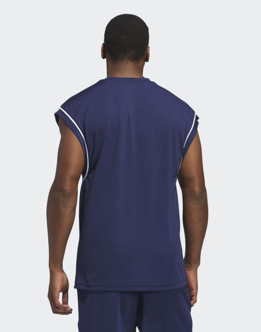 adidas Performance Basketball – All-World – Granatowy top bez rękawów, 2 z 4