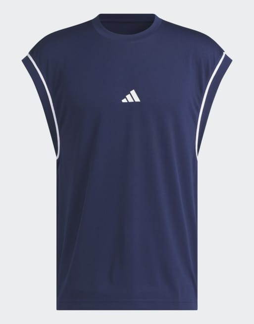adidas Performance Basketball – All-World – Granatowy top bez rękawów, 3 z 4