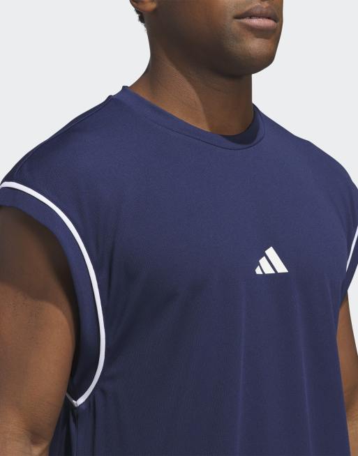 adidas Performance Basketball – All-World – Granatowy top bez rękawów, 4 z 4