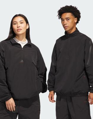 adidas performance - Basketball - Jacke aus Webstoff in Schwarz mit kurzem Reißverschluss