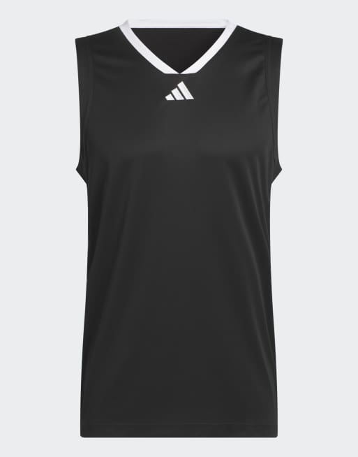 adidas Performance Basketball – Legends – Czarno-biały top bez rękawów, 4 z 4