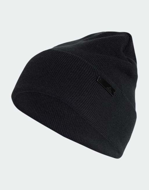 adidas performance - Beanie in zwart met ton-sur-ton logo