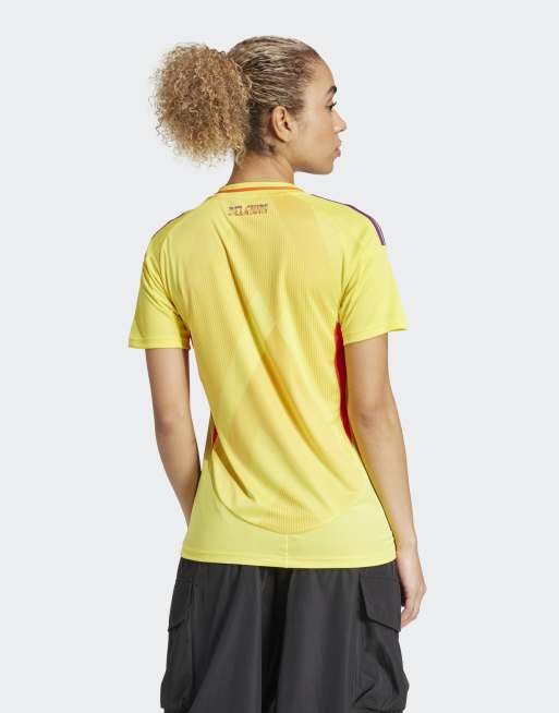 adidas performance Belgium 25 (women's team) away jersey in impact yellow, 2 of 4