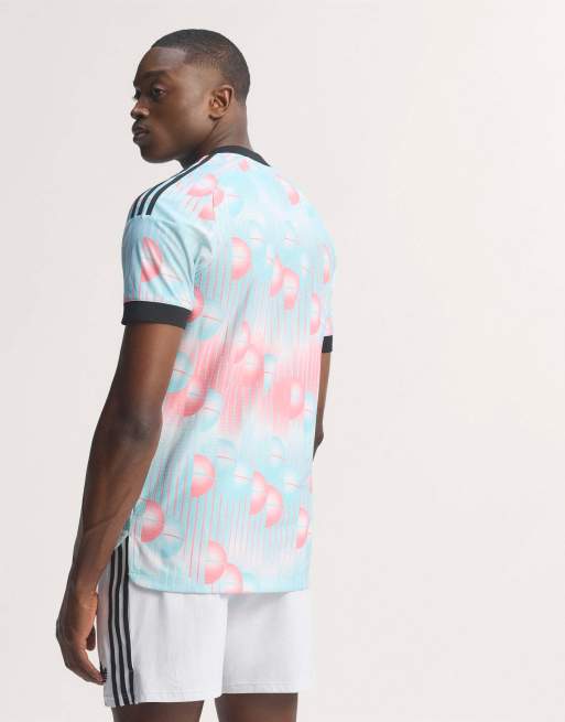 adidas performance Belgium 26 away authentic jersey in frozen blue / black, 3 of 5