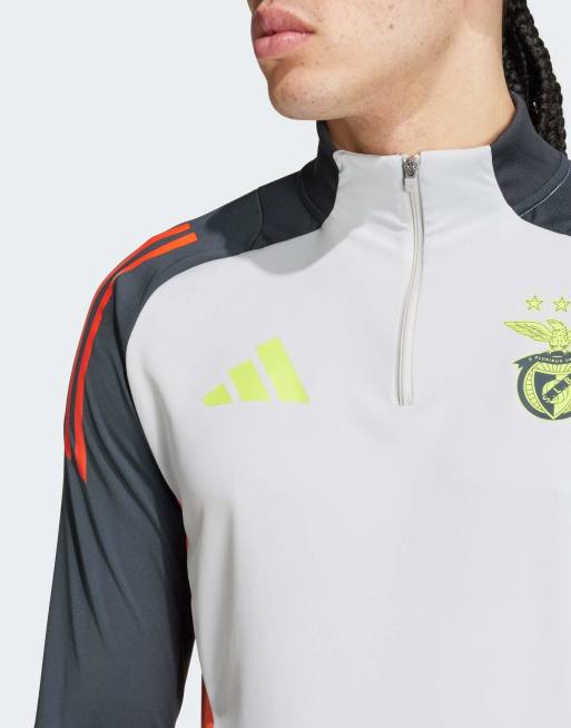 adidas Performance - Benfica Tiro 24 Competition - Lysegrå og orangerød træningsjakke, 3 af 4