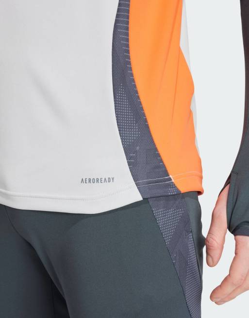 adidas performance - Benfica tiro 24 - Wedstrijd top in grijs en oranje, 4 van 4