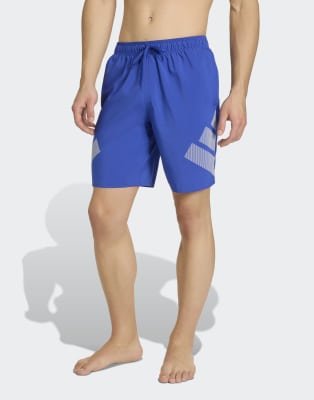 Performance - Big Bars - Shorts in Semi Lucid Blue/Weiß, 8 Zoll Schrittlänge-Blau Blau S