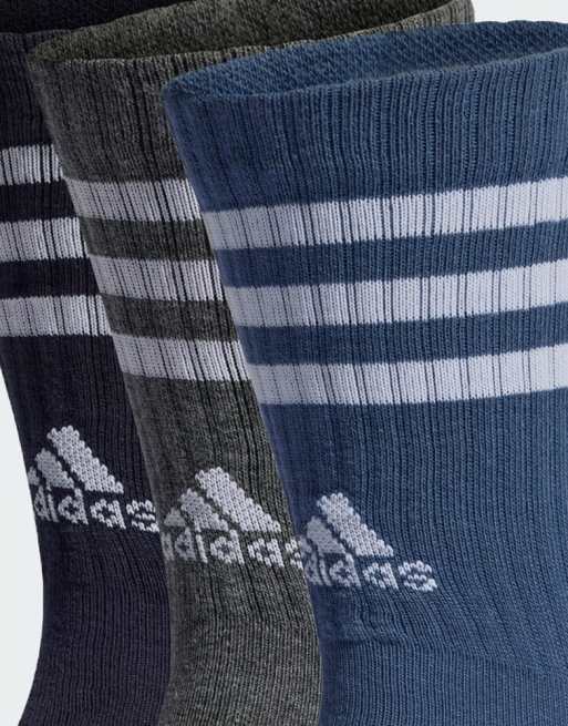 adidas Performance – Blå strumpor med dämpning, 3-pack, 2 av 2