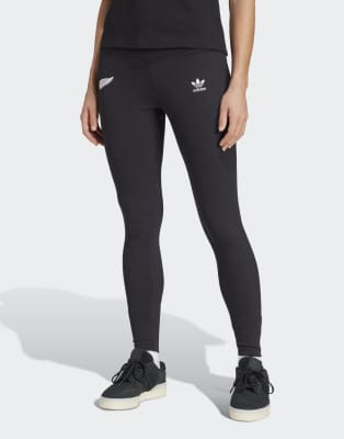 adidas Performance - Black Ferns - Essentials - Sorte leggings med høj talje