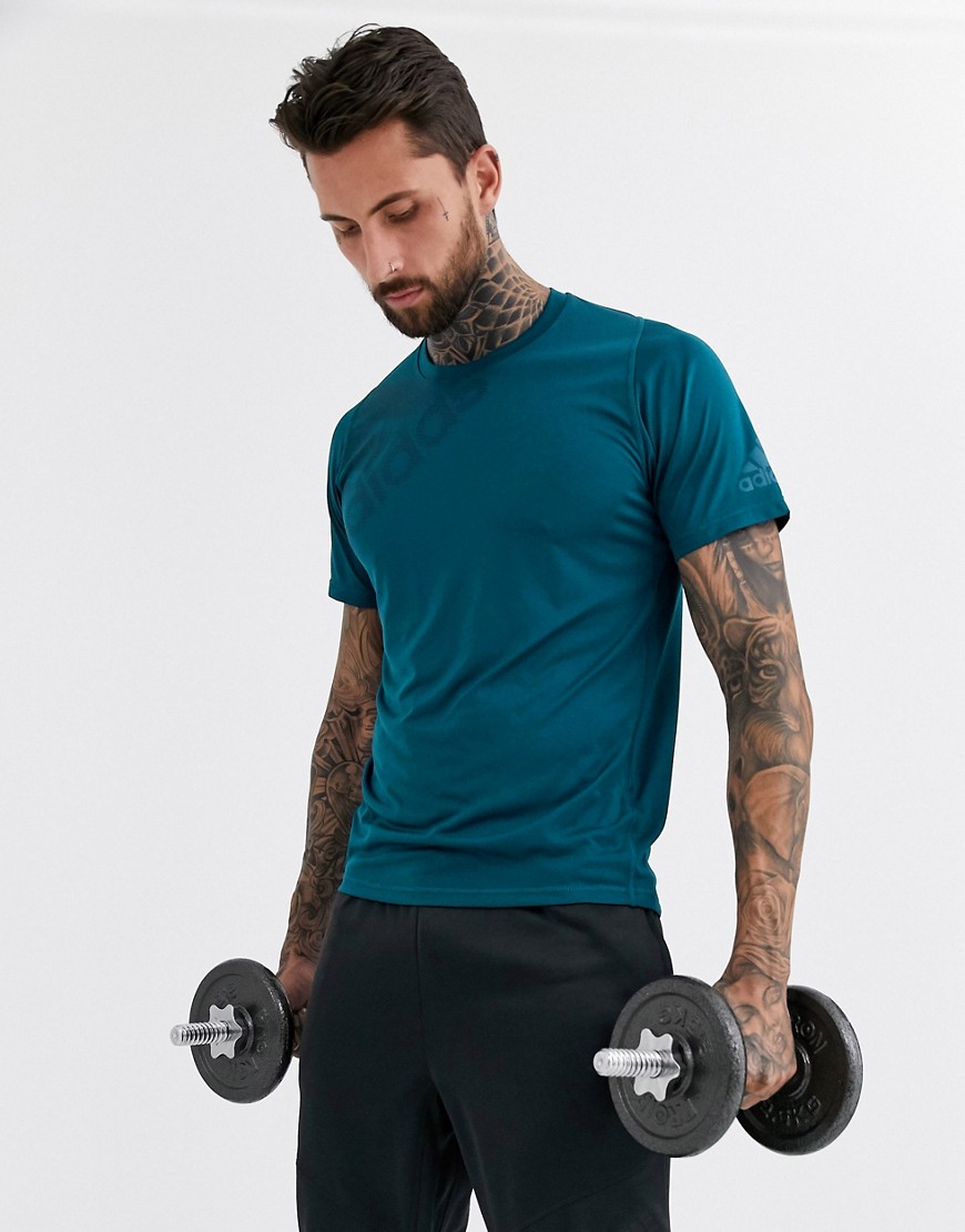 Adidas performance – Blågrön t-shirt med logga