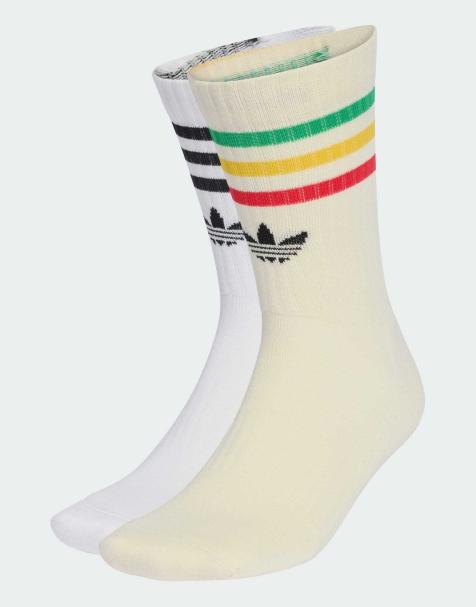 adidas Performance – Bob Marley – Zestaw 2 par skarpetek unisex w kolorach białym i kremowym - view 1