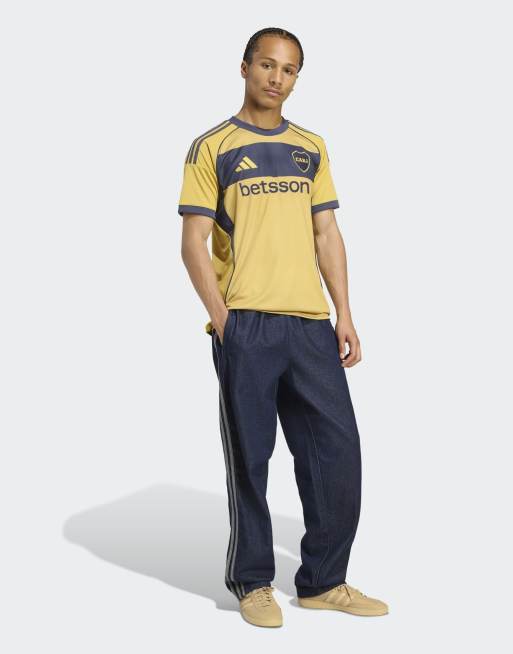 adidas performance Boca juniors 25/26 away jersey in pyrite / shadow navy / night n, 3 of 4