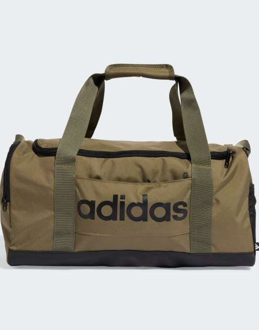 adidas Performance - Borsa a sacco lineare piccola color oliva strata e nero