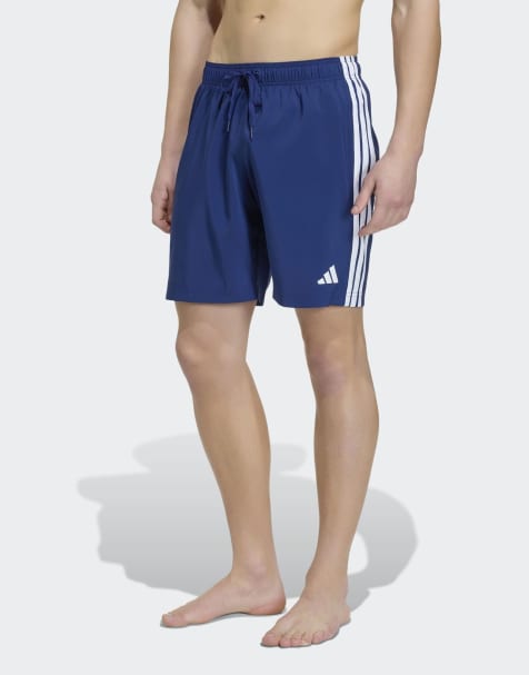 adidas Performance - Boxer da bagno da 8“ blu scuro/bianchi con 3 strisce - view 1