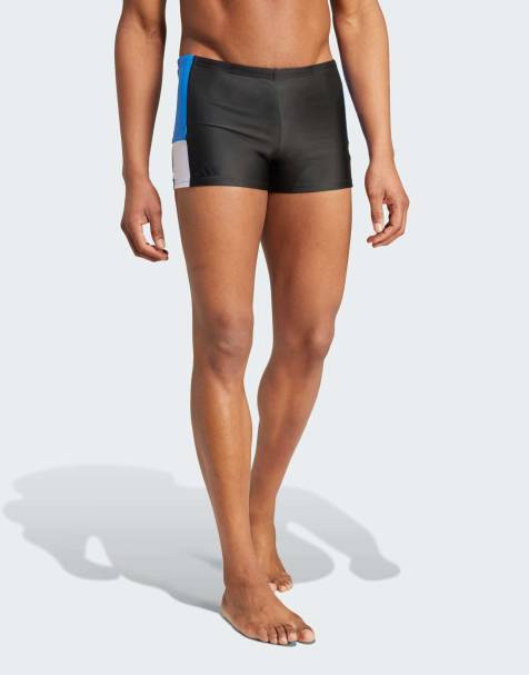 adidas Performance - Boxer da nuoto colorblock neri / blu reale acceso / bianchi - view 1