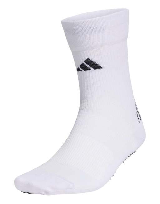 adidas performance - Calzini tecnici da calcio leggeri con stampa e grip, colore bianco/bianco/nero