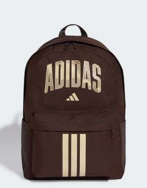 adidas performance Camo graphic backpack in aurora coffee / crystal linen