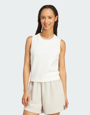 Adidas Donna Blanc Canottiera Da Lux - Immagine 2
