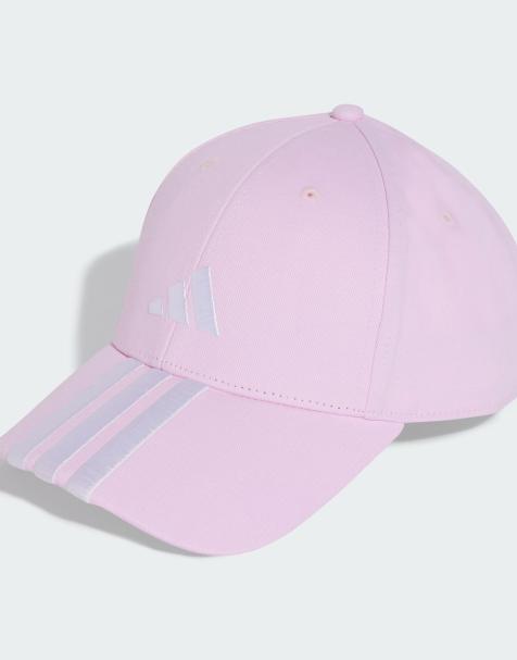 adidas Performance - Cappellino con visiera rosa chiaro/bianco con 3 strisce e logo - view 1