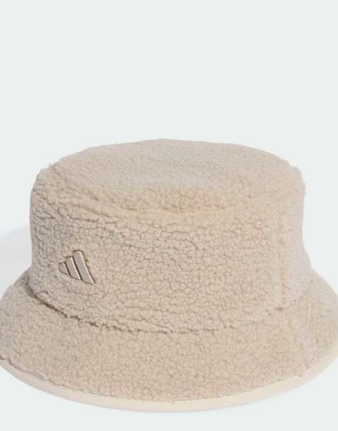 adidas Performance - Cappello da pescatore in pile invernale effetto teddy beige - view 1