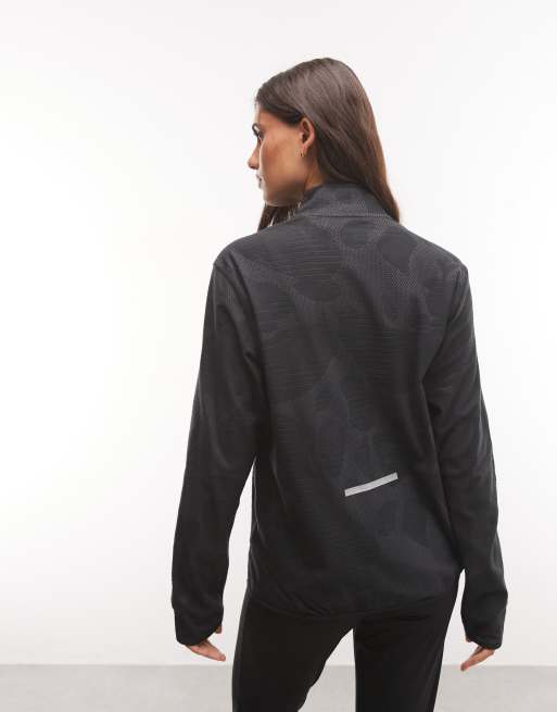 adidas Performance - chaqueta con media cremallera en negro, 4 de 4