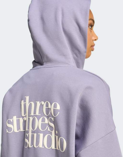 adidas performance - chaqueta de chándal con capucha de 3 bandas en slate, 3 de 4