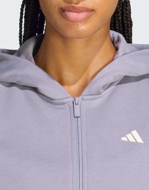 adidas performance - chaqueta de chándal con capucha de 3 bandas en slate, 4 de 4