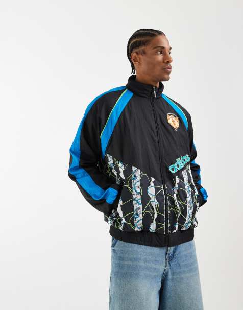 adidas Performance - Chaqueta negra con diseño del Manchester United del 90 de tejido liso - view 1