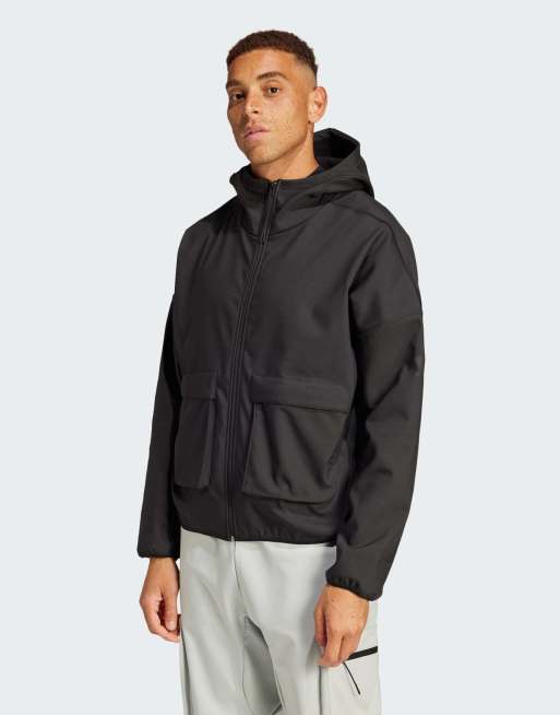 adidas performance - City Escape - Felpa premium nera con cappuccio e zip