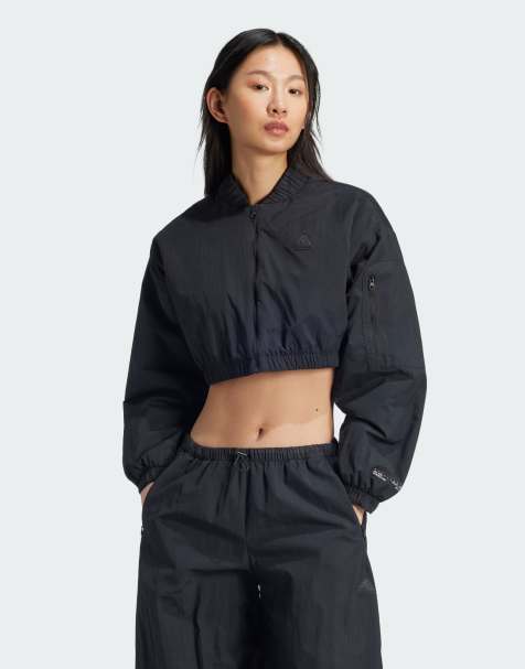 adidas Performance city escape padded bomber jacket in black - view 1