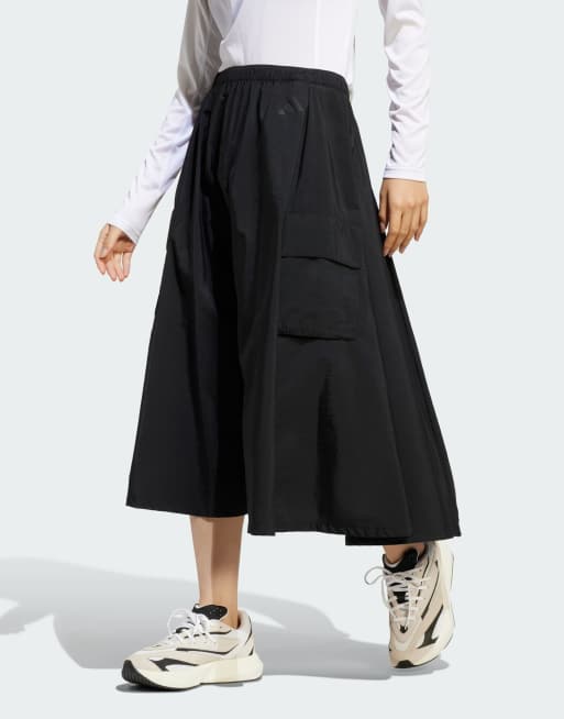 adidas performance City escape woven skirt in black