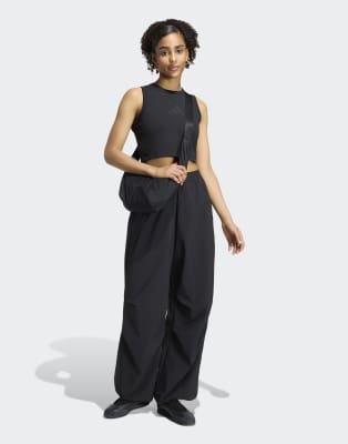 City - Pantalon parachute en tissu technique - Noir 2XS