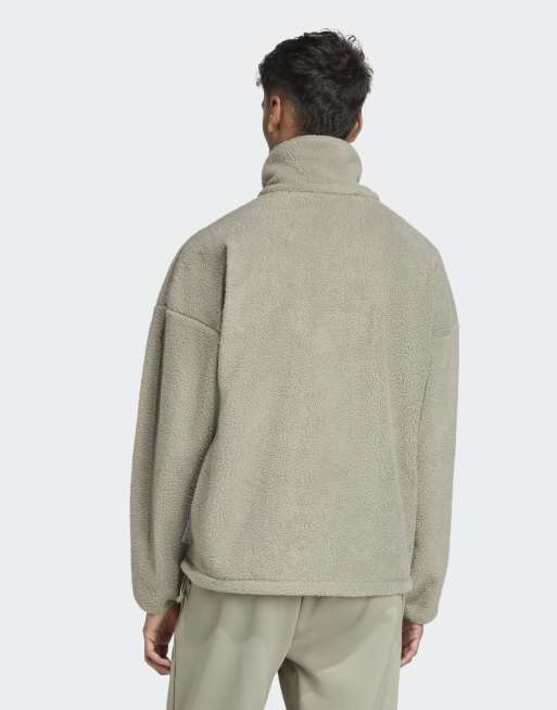 adidas Performance - City Tech - Sweat à capuche zippé en polaire duveteuse - Galet argenté, 2 de 5