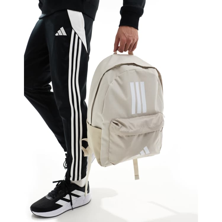 adidas Performance Classic Back To School 3 Streifen Rucksack in Grau ASOS