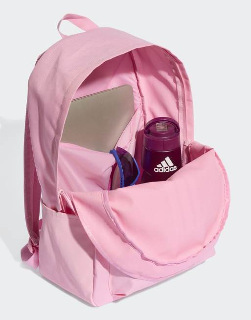 adidas Performance – Classic Back-to-School – Rucksack in True Pink und Weiß mit 3-Streifen-Design, 2 von 3