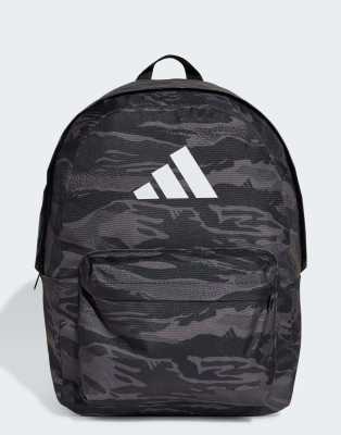 adidas Performance - Classic - Rucksack in Grey Five /Grey Six / Weiß mit Print-Grau