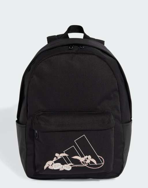 adidas Performance – Classic – Rucksack in Schwarz Wollweiß mit