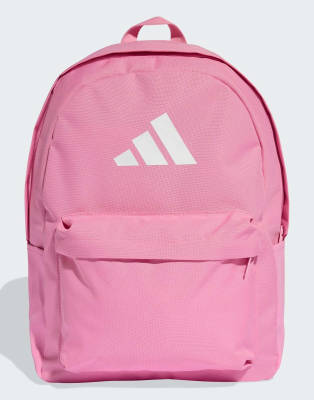adidas Performance - Classic - Rucksack in St Tropic Bloom / Weiß mit 3-Balken-Logo-Rosa