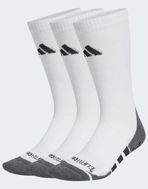 adidas Performance - Climacool - Hvide og forede sokker med performance-greb og gå samt sorte detaljer i pakke med 3 par