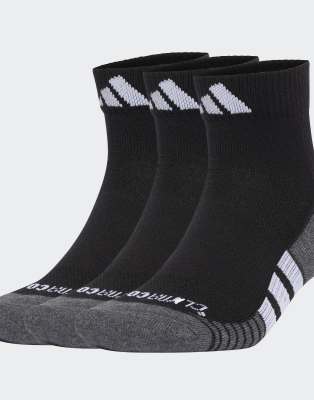 Climacool - Lot de 3 paires de chaussettes rembourrées - Noir/blanc 34-36