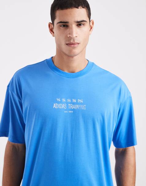 adidas Performance – Climacool – Power – Sport-T-Shirt in Ray Blue mit Print - view 1