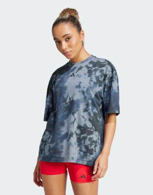 adidas Performance - Climacool Training Club 24/7 - Grafik-T-Shirt in Aurora Ink-Marineblau