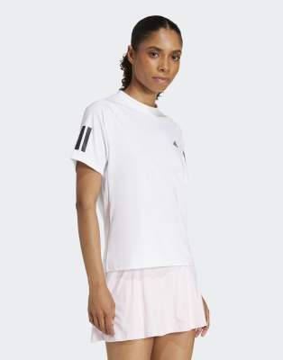 Club climacool - T-shirt de tennis à 3 bandes - Blanc XS