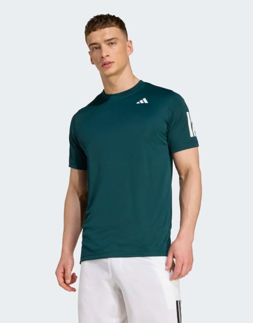 adidas Performance - Club - T-shirt de tennis à logo 3 bandes en Climacool - Lierre aurora
