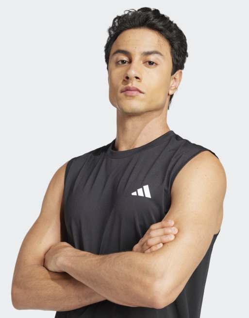 adidas Performance – Club Tennis Climacool – Czarny top bez rękawów, 3 z 4