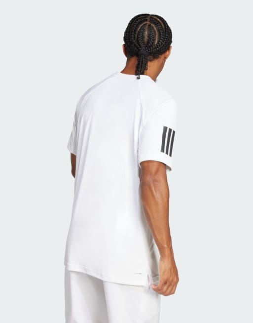 adidas Performance - Club Tennis Climacool - Hvid T-shirt med 3 striber, 2 af 4