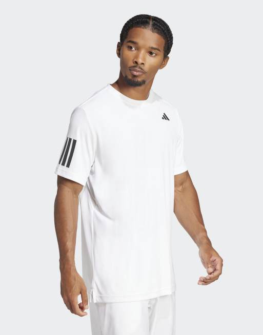adidas Performance - Club Tennis Climacool - Hvid T-shirt med 3 striber, 3 af 4